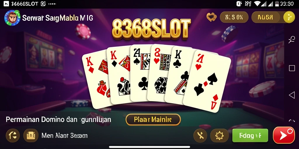 Tampilan gameplay seru dari 8368SLOT dengan suasana Domino yang menarik.