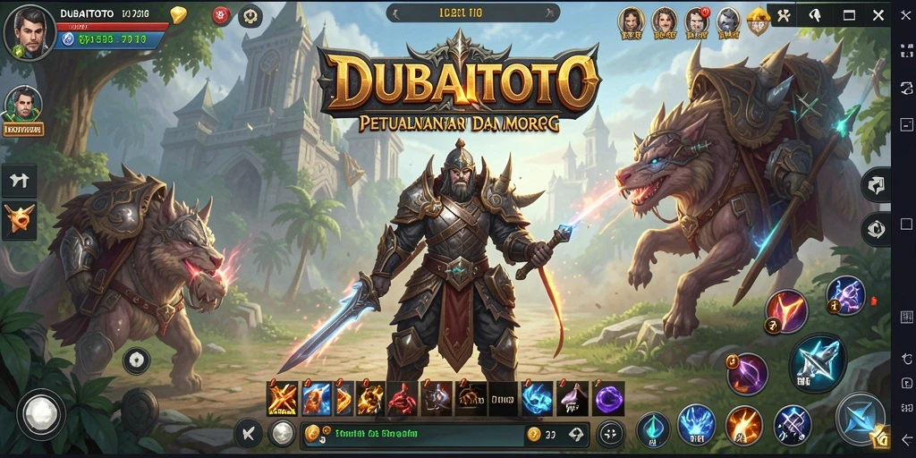 Screenshot DUBAITOTO menampilkan panorama indah dalam gameplay MMORPG.