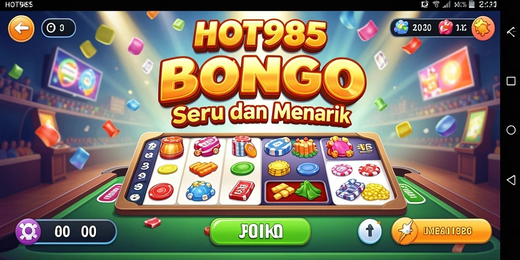 Tampilan gameplay HOT985 dengan kartu Bingo yang seru.