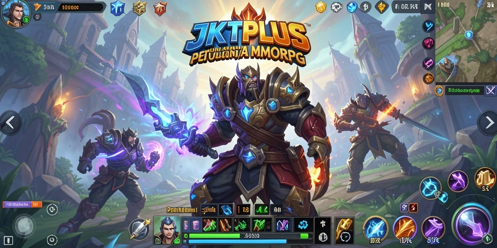 Tangkapan layar JKTPLUS menampilkan aksi seru dalam pertempuran MMORPG.