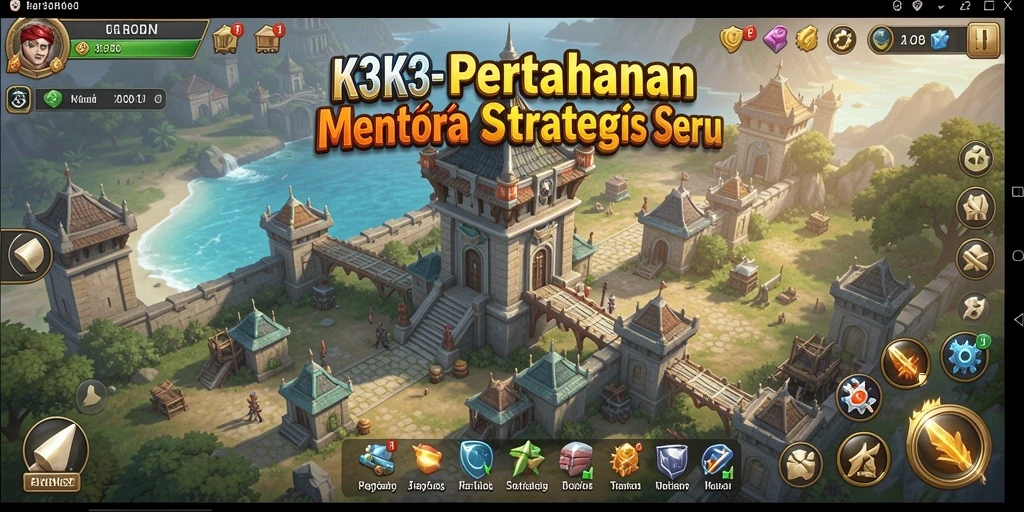Screenshot gameplay K3K3 menampilkan aksi Tower Defense yang mendebarkan.