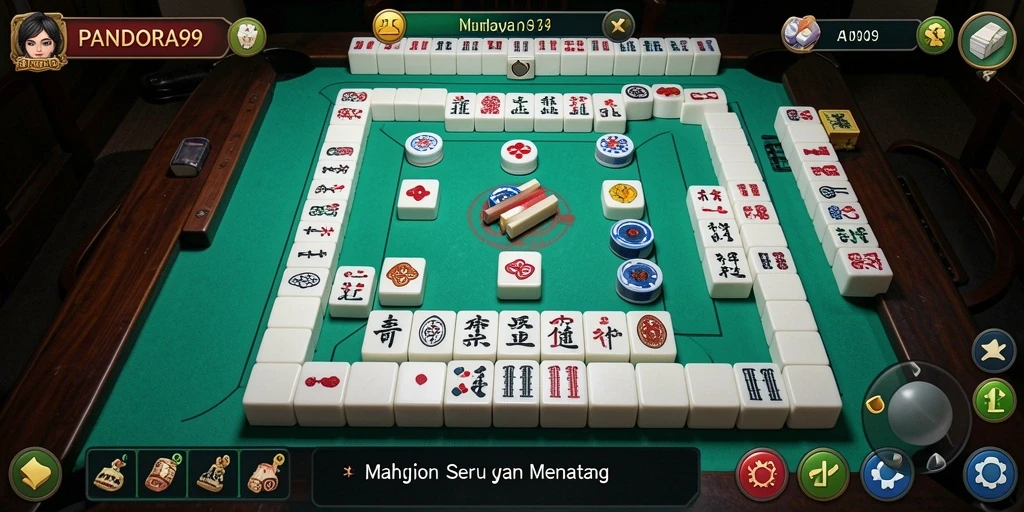 Screenshot PANDORA99 menampilkan action Mahjong yang seru dan menarik.