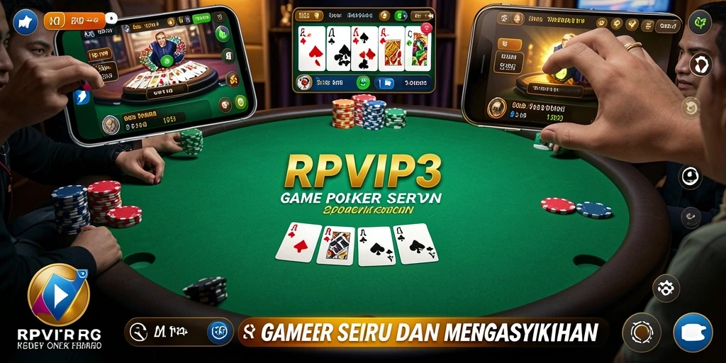 Tampilan permainan Poker yang mendebarkan di RPVIP3.