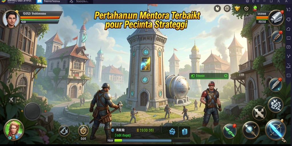 Gameplay mendebarkan dengan strategi menara di S9S9.