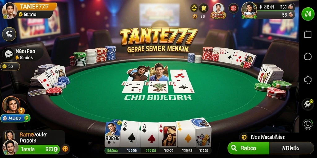 Tampilan gameplay menarik di TANTE777, sempurna untuk penggemar Poker.