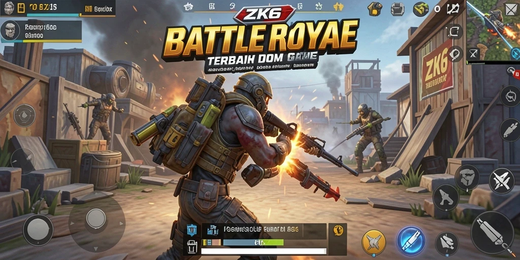 Tangkapan layar gameplay ZK6 dalam aksi Battle Royale yang epik.